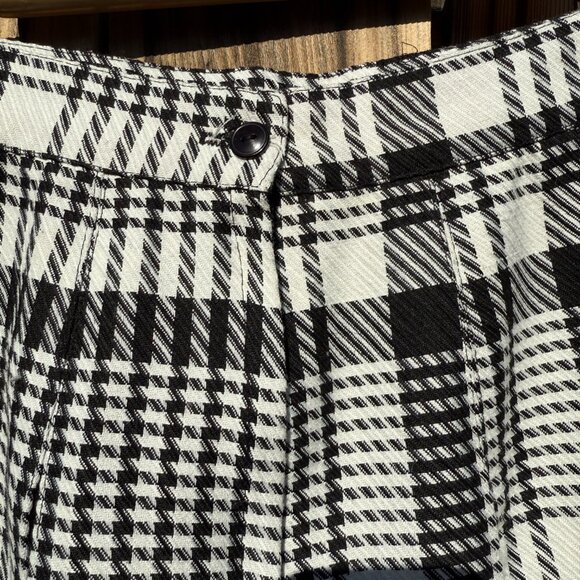 Vintage Miniskirt 90s Tracy Evans Black White Check Plaid Pleated Schoolgirl - Picture 8 of 9